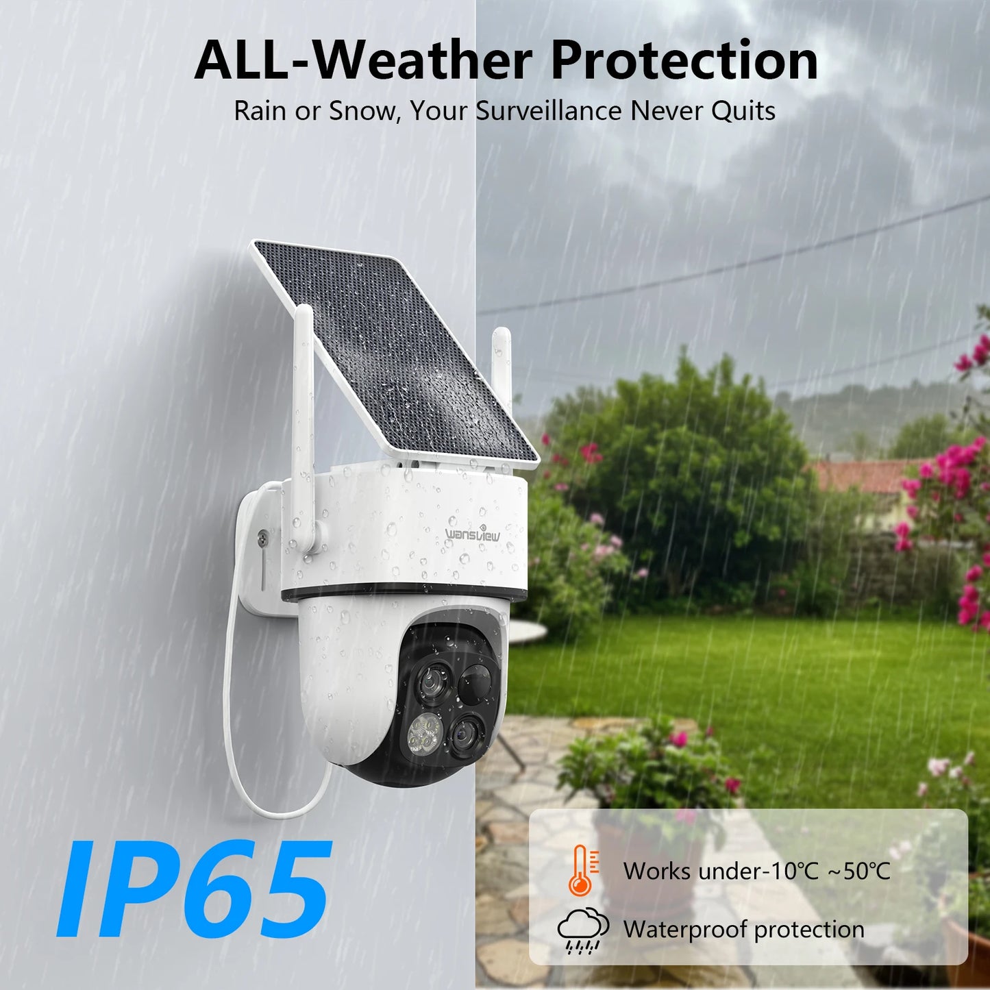 Wansview 2K Wireless Outdoor PTZ Surveillance Camera Motion Detection