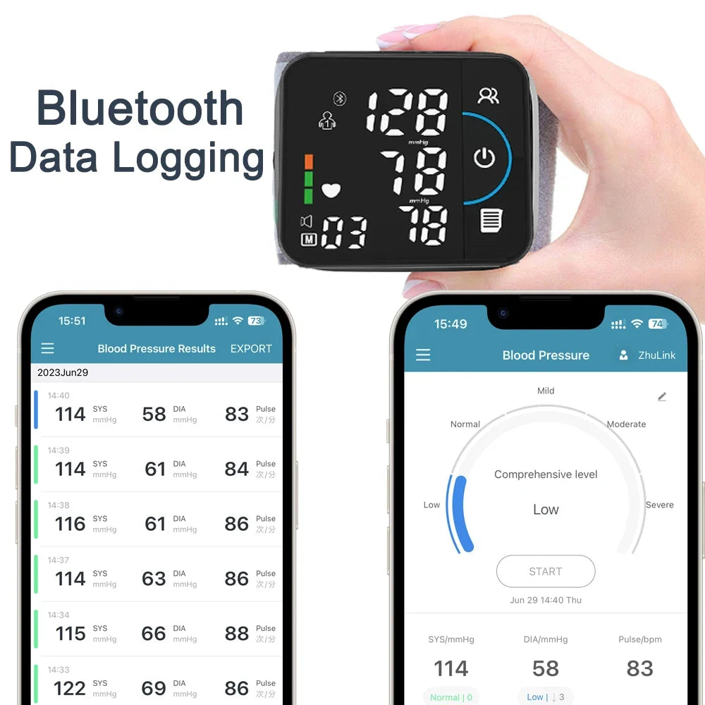 Schbit Portable Wrist Blood Pressure Monitor For Intelligent Health Monitoring
