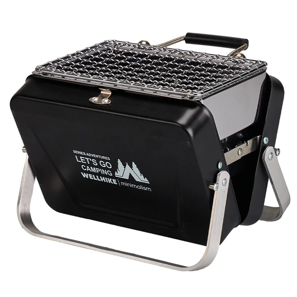 Portable Camping Stove With Handle Stainless Steel Grill Outdoors