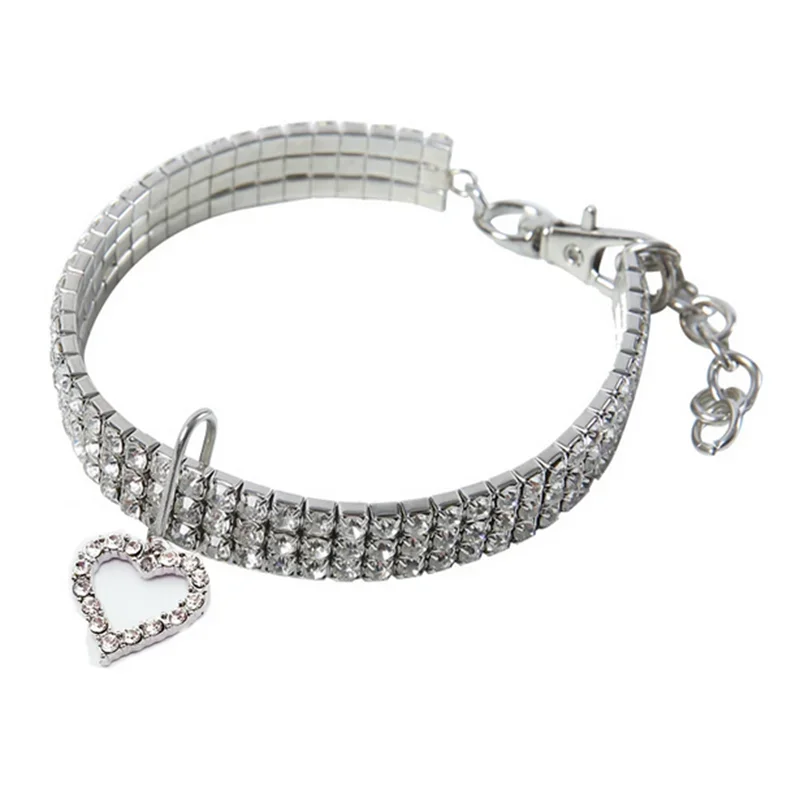 NONECN Bling Rhinestone Dog Collar Crystal