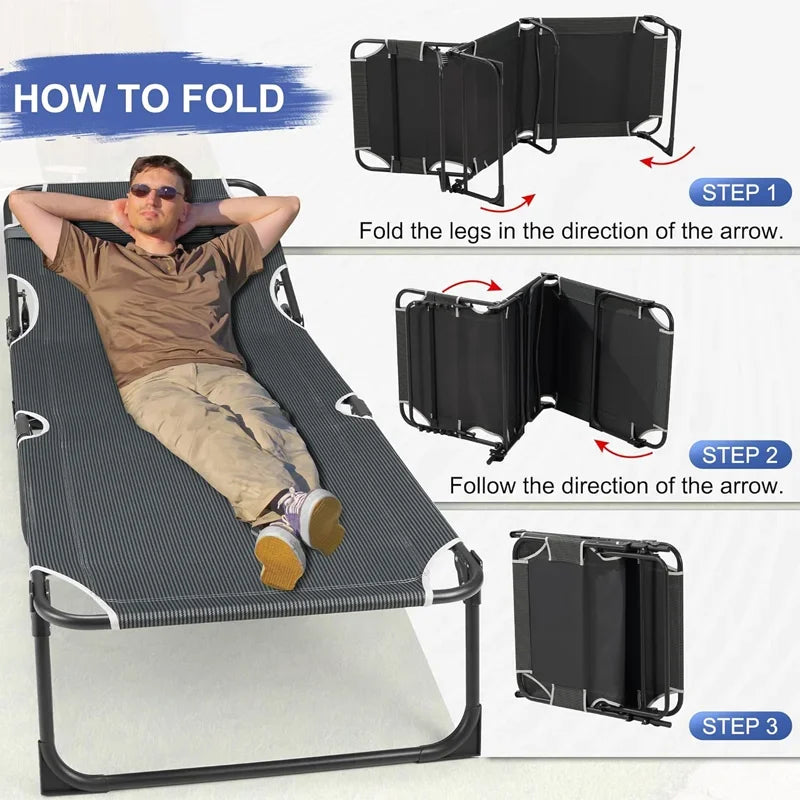 Snozeflex Camping Cot Mattress 4 Position Folding Bed