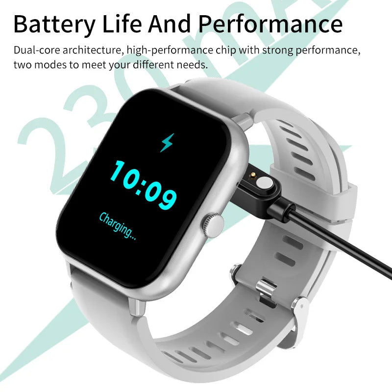 Smartwatch With Bluetooth Calling Heart Rate Blood Pressure Monitor