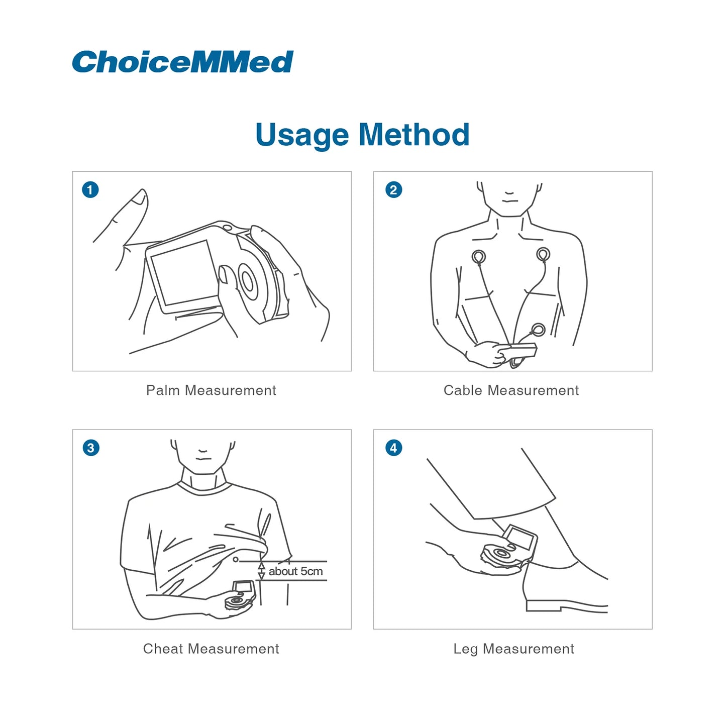 ChoiceMMed Handheld ECG Monitor Real Time Heart Rate Tracking