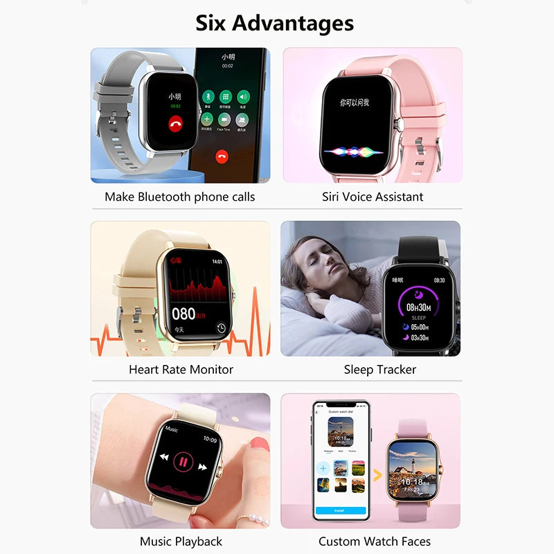 Sport Smartwatch Fitness Tracker Health Monitor Waterproof Android iOS