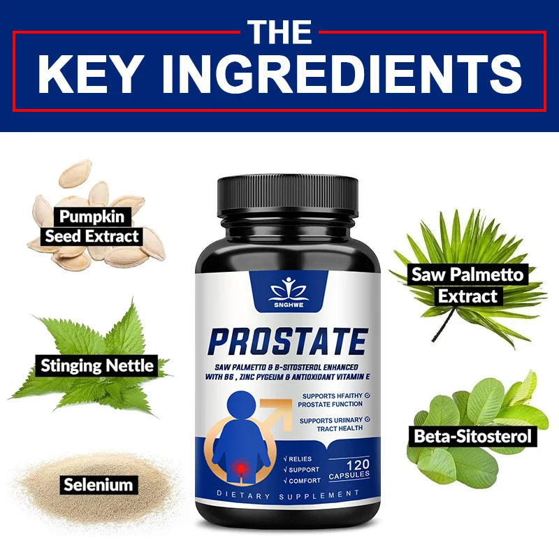 SNGHWE Prostate Health Supplement With Saw Palmetto And Beta Sitosterol