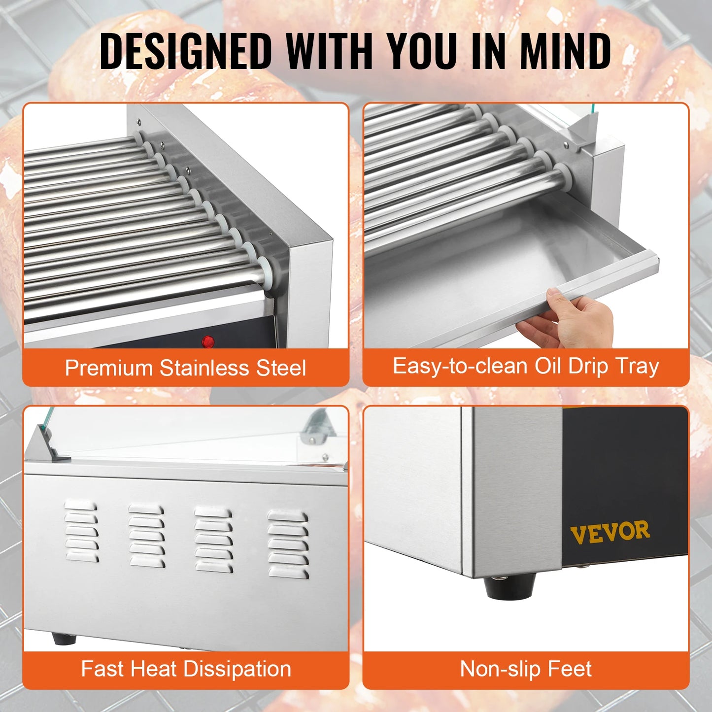 SucceBuy Hot Dog Roller Machine For Commercial Use