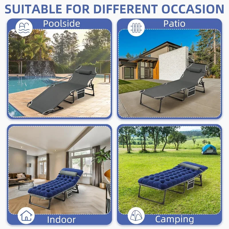 Snozeflex Camping Cot Mattress 4 Position Folding Bed