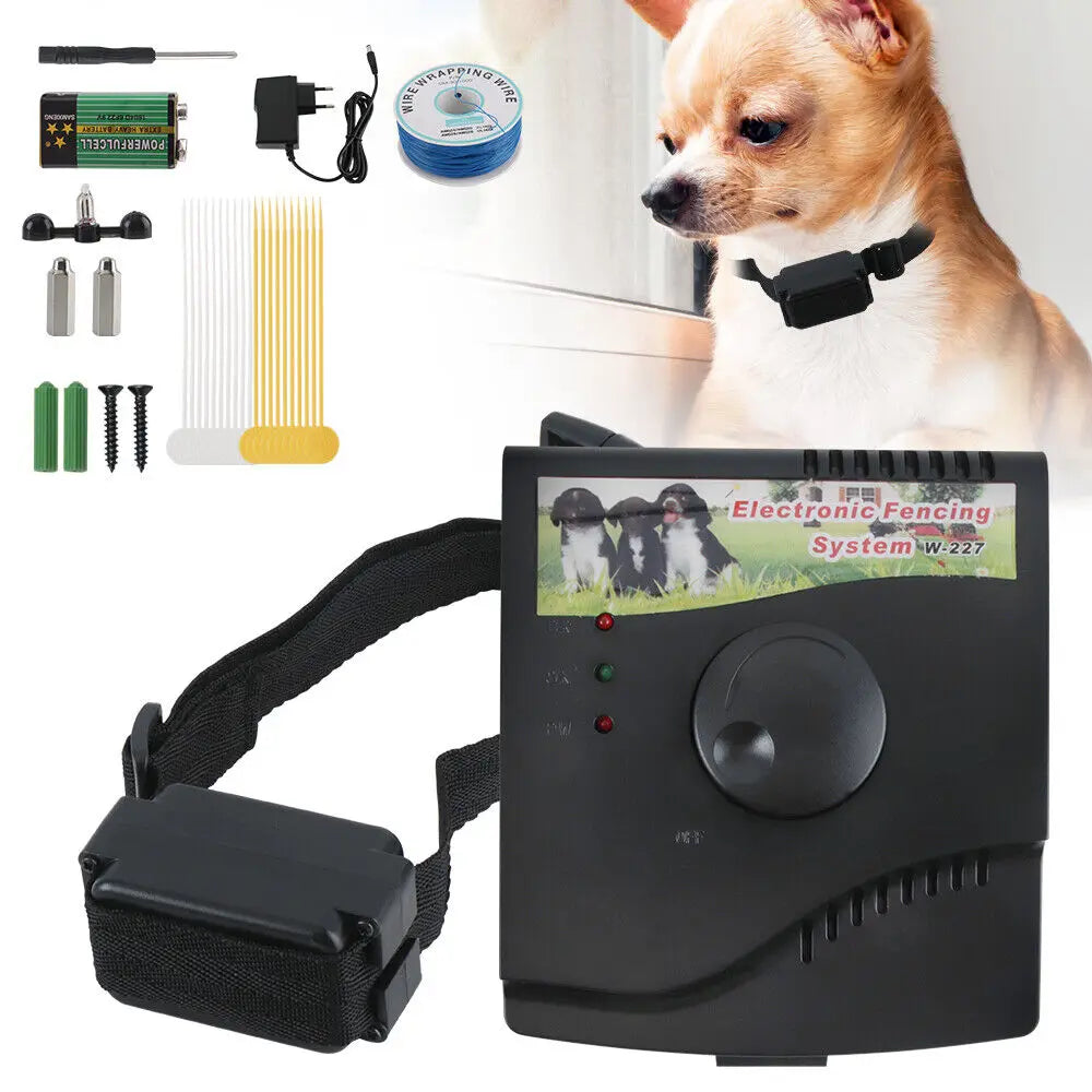 Electric Dog Fence System Training Collar Yard Garden Waterproof