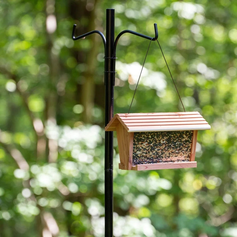 Cedar Hopper Bird Feeder Weatherproof Squirrel Proof Attracts Songbirds