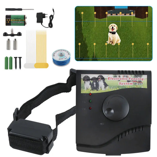 Electric Dog Fence System Training Collar Yard Garden Waterproof