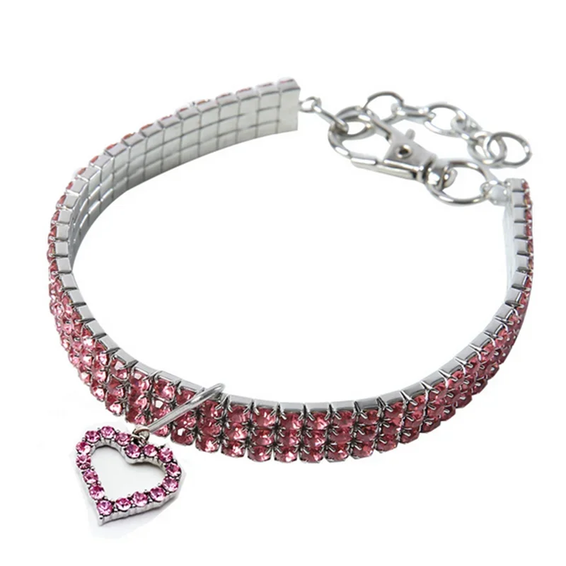 NONECN Bling Rhinestone Dog Collar Crystal