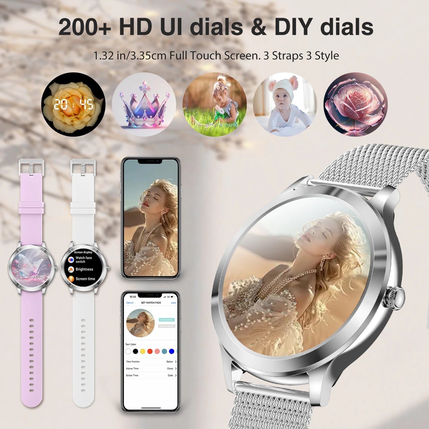 INNOFOVO Touchscreen Smartwatch With Extra Long Battery And Alerts
