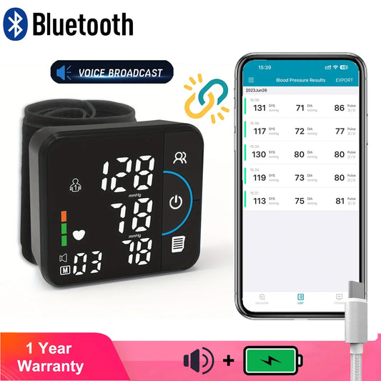 Schbit Portable Wrist Blood Pressure Monitor For Intelligent Health Monitoring