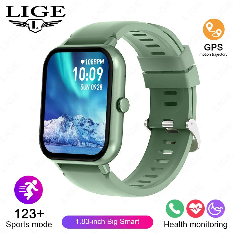 Smartwatch With Bluetooth Calling Heart Rate Blood Pressure Monitor