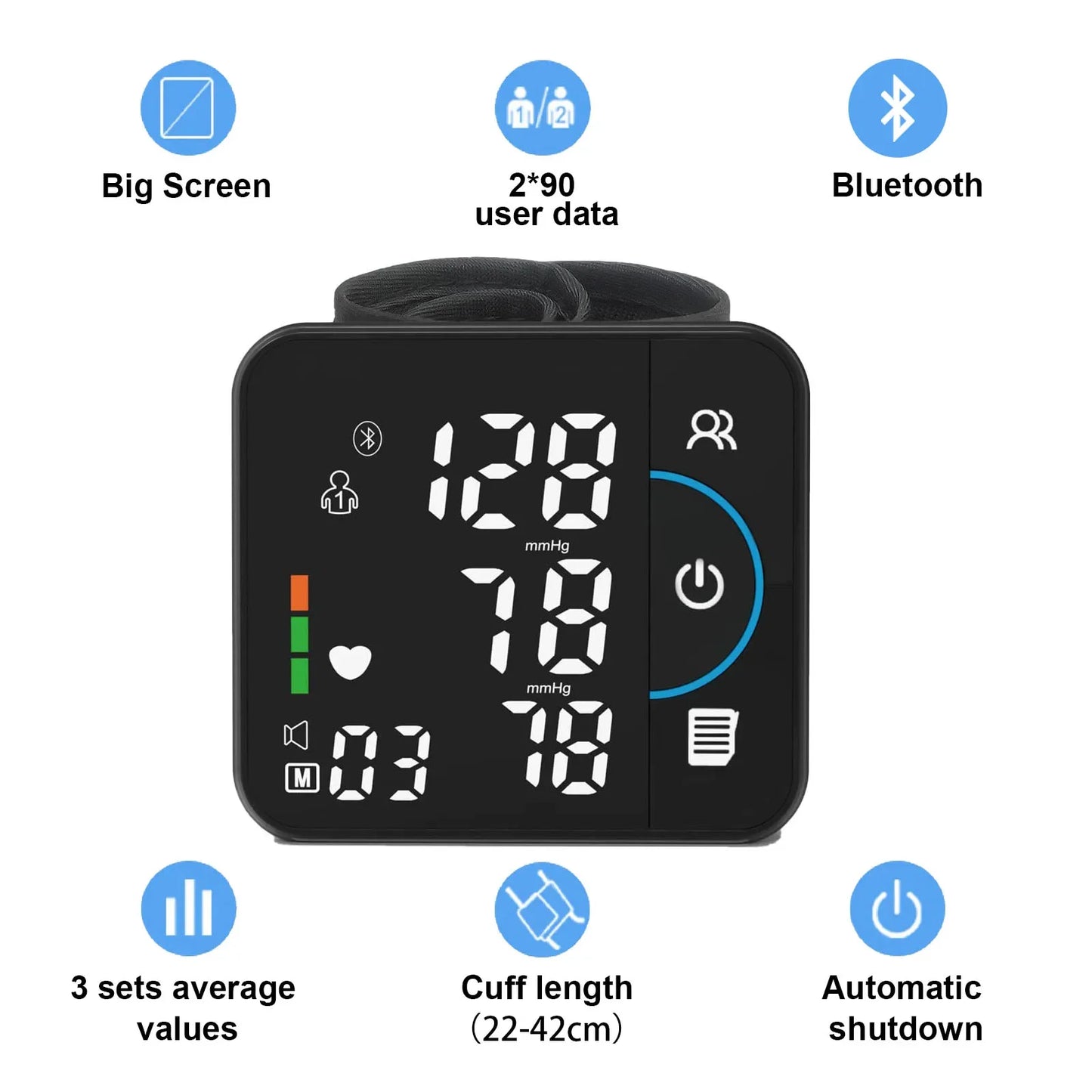 Schbit Portable Wrist Blood Pressure Monitor For Intelligent Health Monitoring