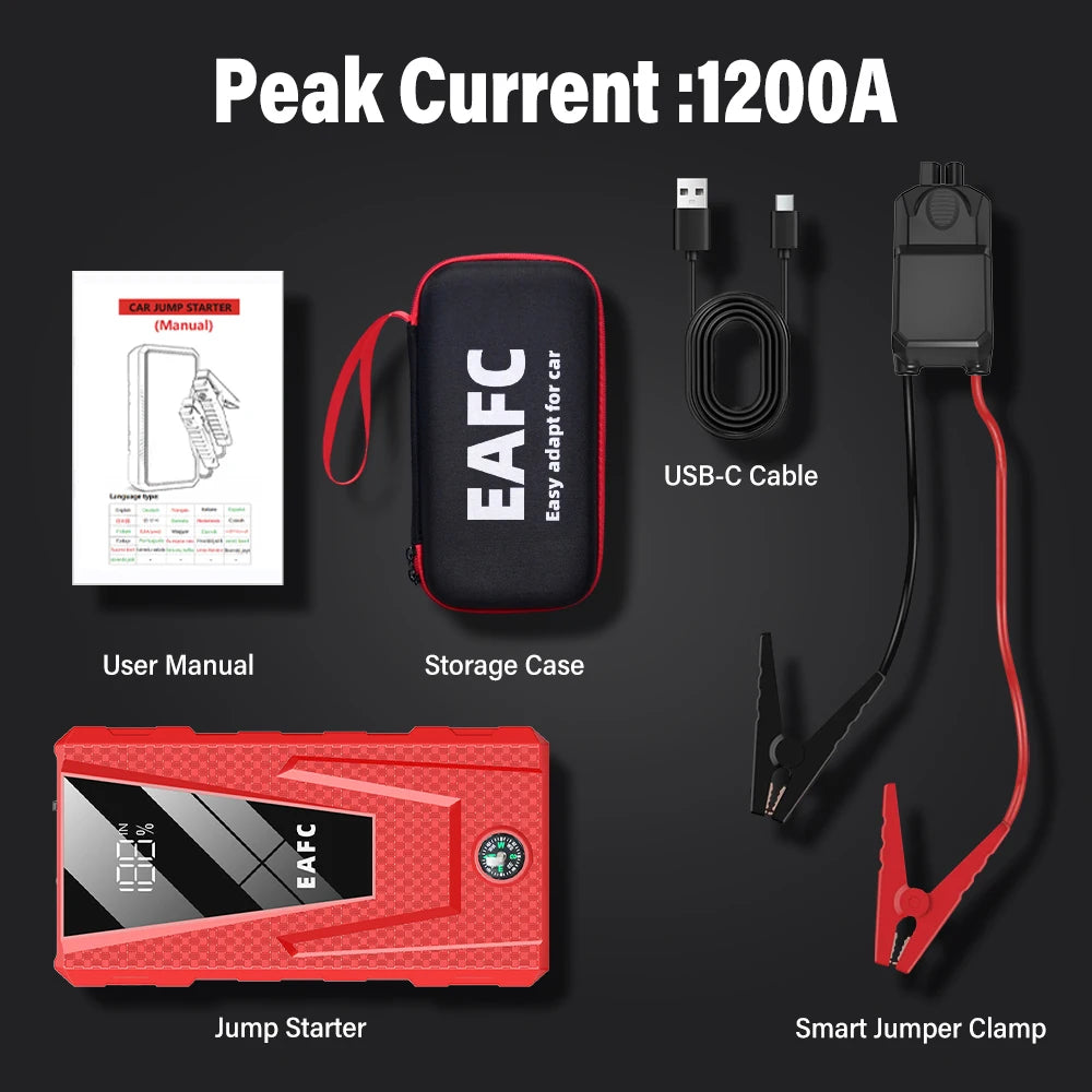 2000A/1200A/600A Car Jump Starter Power Bank Car Battery Booster Charger 12V Starting Device Petrol Diesel-Car Starter Buster