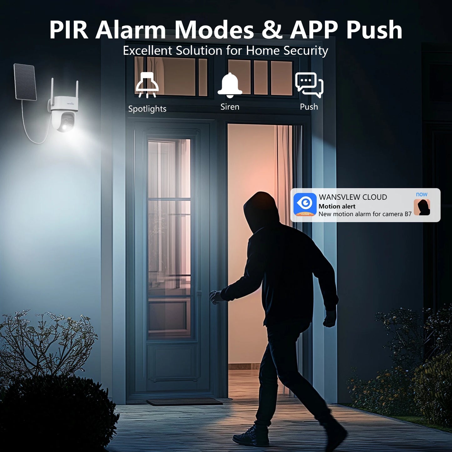 Wansview 2K Wireless Outdoor PTZ Surveillance Camera Motion Detection