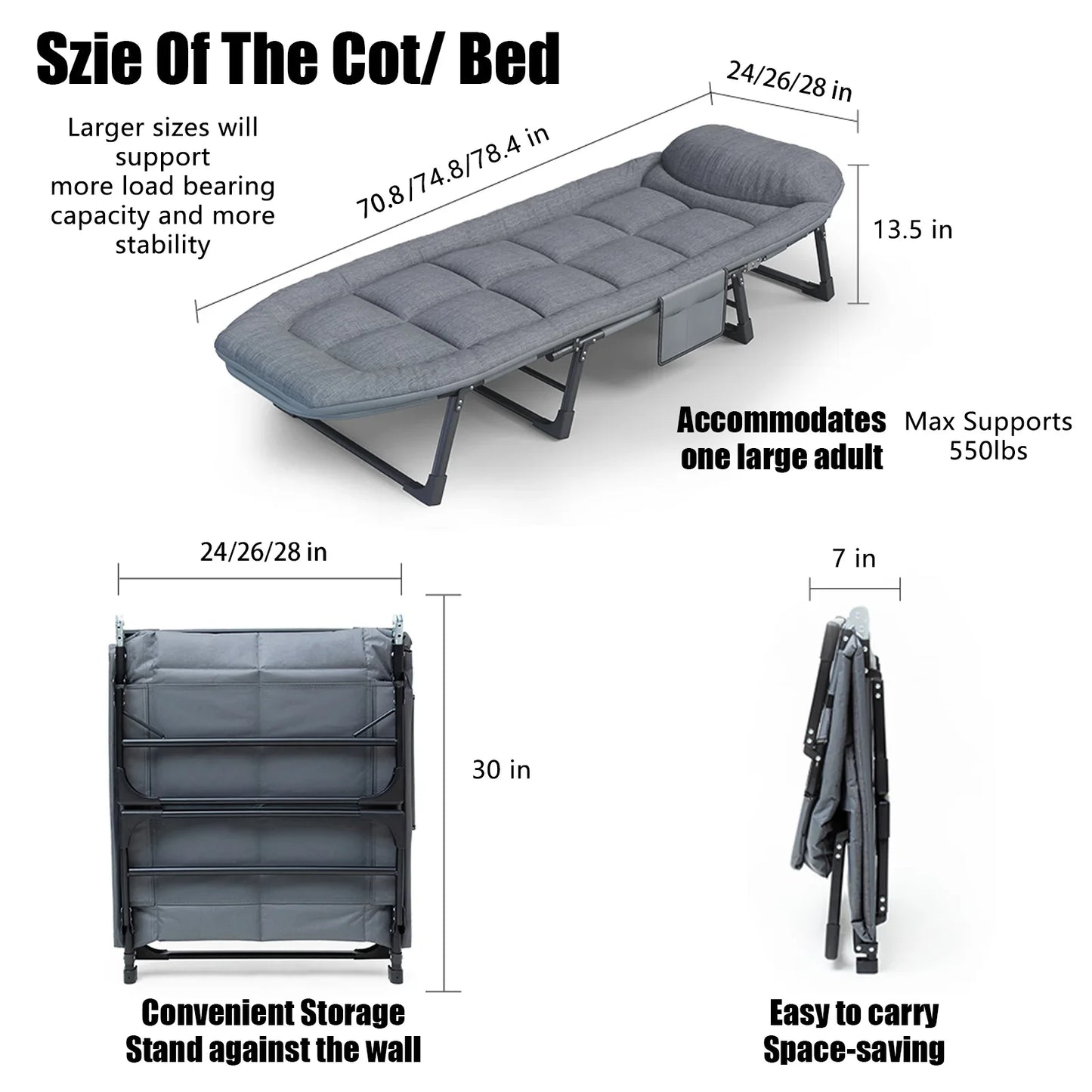 Snozeflex American Folding Bed Single Sofa Bed For Courtyard Sunbathing