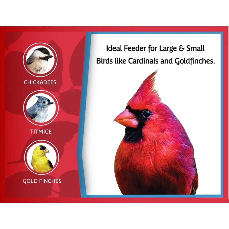 Cedar Hopper Bird Feeder Weatherproof Squirrel Proof Attracts Songbirds