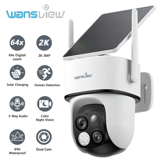 Wansview 2K Wireless Outdoor PTZ Surveillance Camera Motion Detection