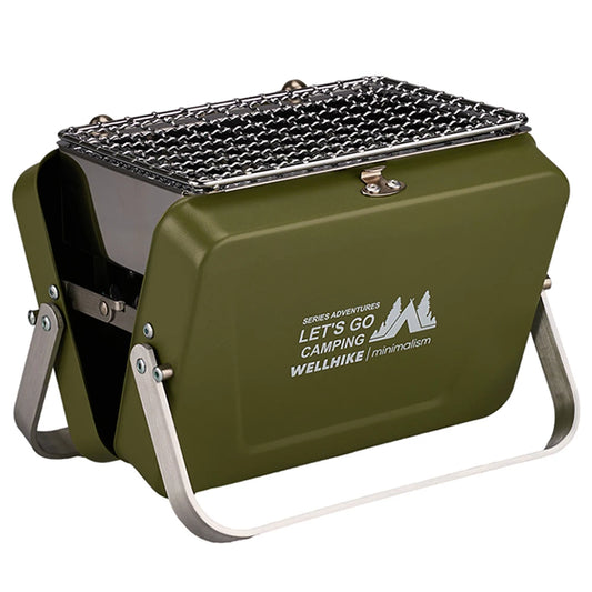 Portable Camping Stove With Handle Stainless Steel Grill Outdoors