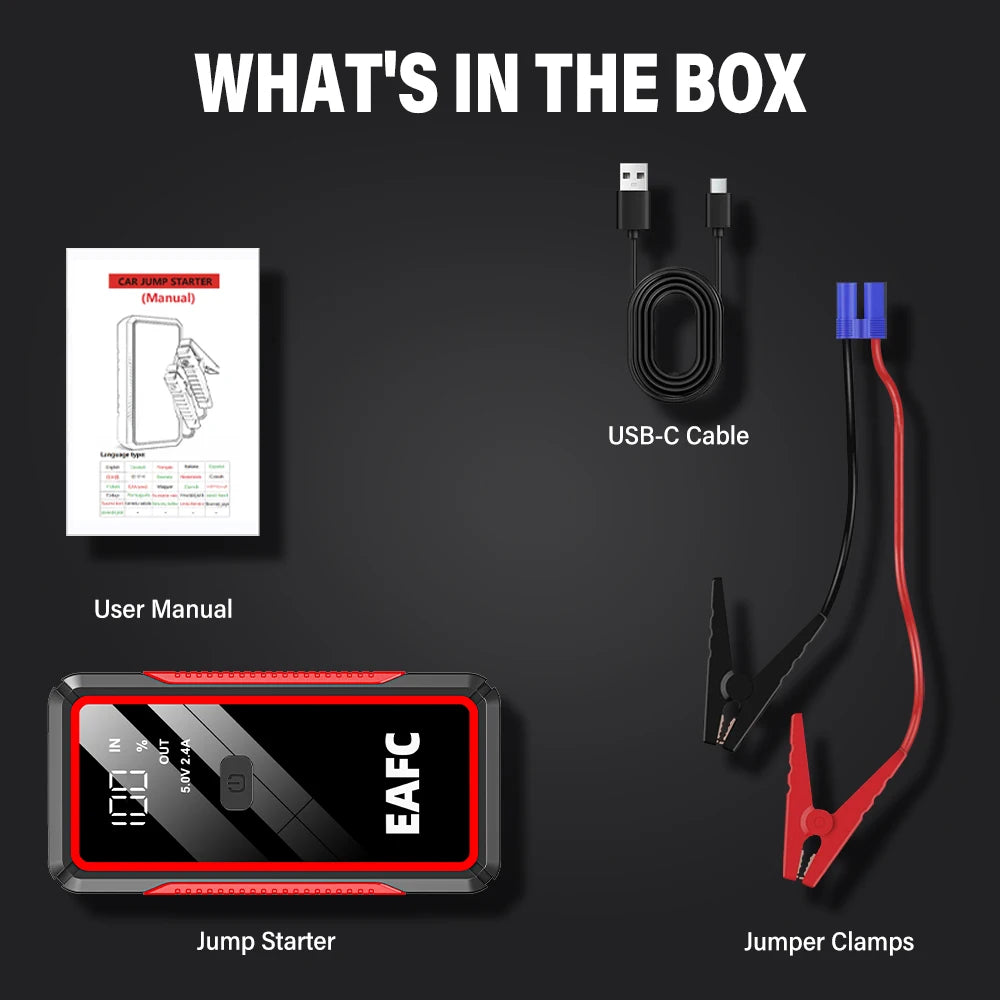 2000A/1200A/600A Car Jump Starter Power Bank Car Battery Booster Charger 12V Starting Device Petrol Diesel-Car Starter Buster