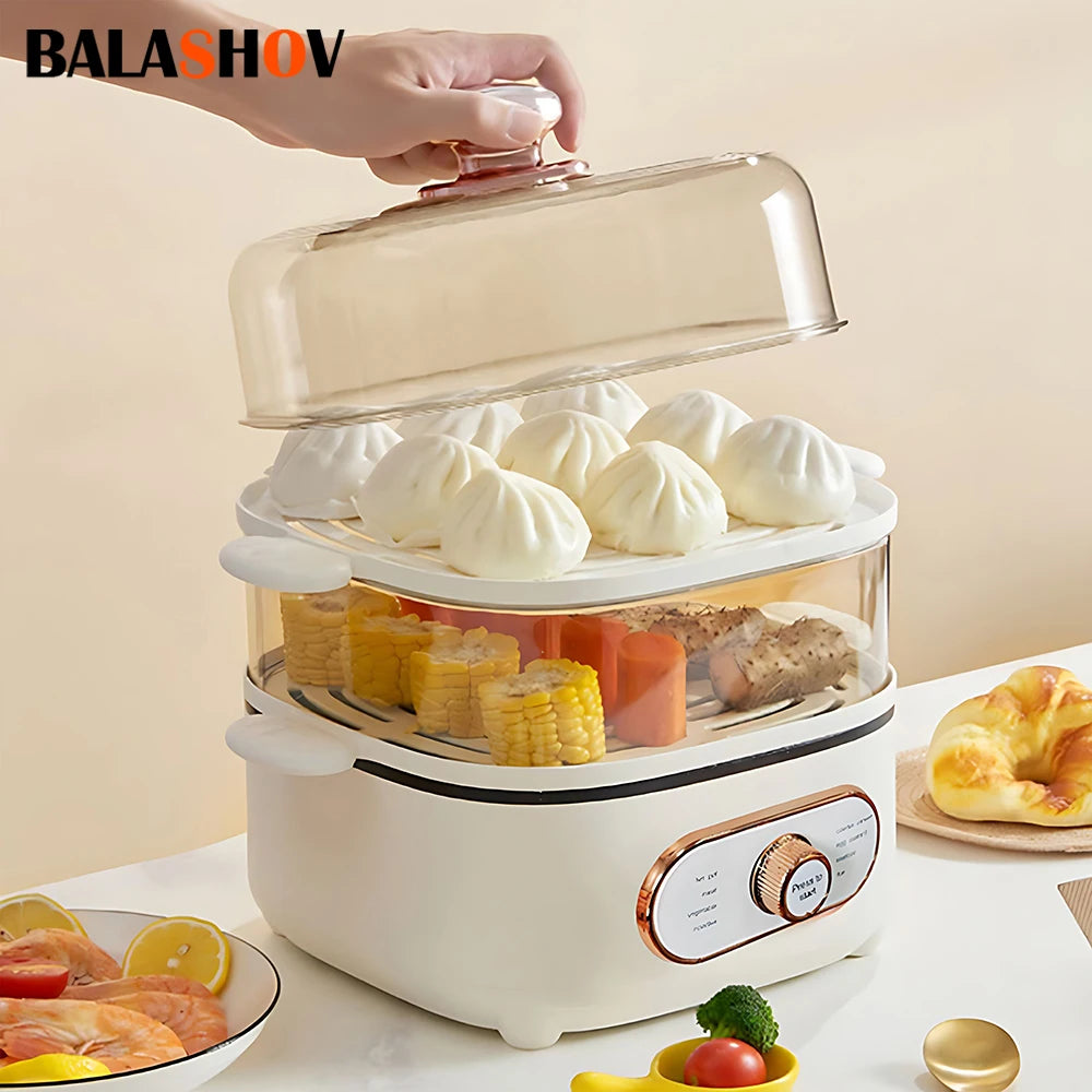 Balashov Electric Food Steamer 110V Double Tier Household Steamer