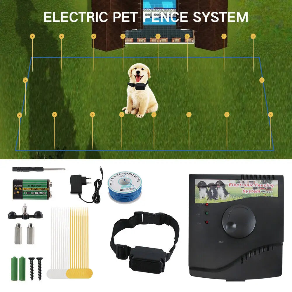Electric Dog Fence System Pet Containment Shock Collar Waterproof