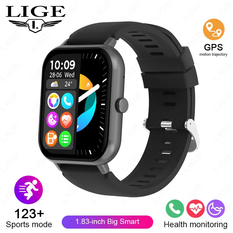 Smartwatch With Bluetooth Calling Heart Rate Blood Pressure Monitor