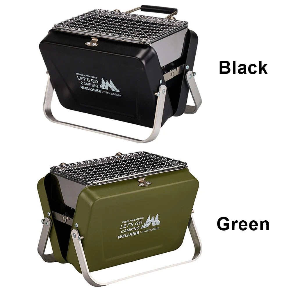 Portable Camping Stove With Handle Stainless Steel Grill Outdoors