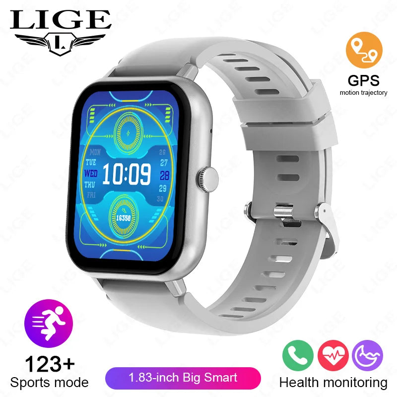 Smartwatch With Bluetooth Calling Heart Rate Blood Pressure Monitor