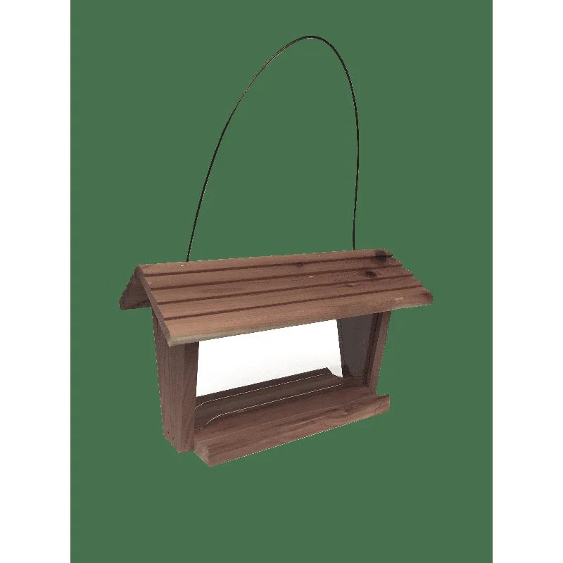 Cedar Hopper Bird Feeder Weatherproof Squirrel Proof Attracts Songbirds
